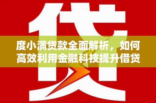 新林度小满贷款全面解析，如何高效利用金融科技提升借贷体验