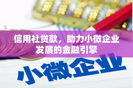 新林信用社贷款，助力小微企业发展的金融引擎