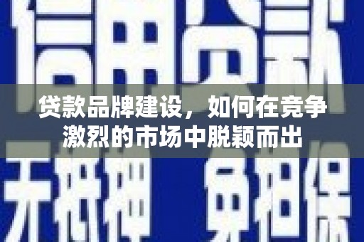 新林贷款品牌建设，如何在竞争激烈的市场中脱颖而出