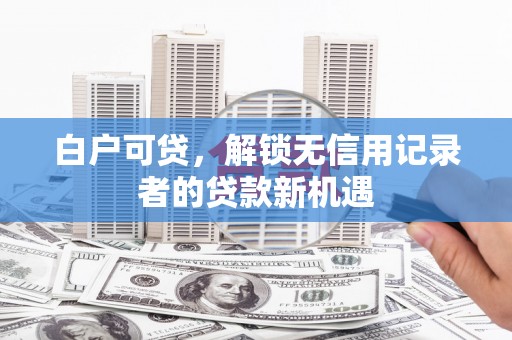 新林白户可贷，解锁无信用记录者的贷款新机遇