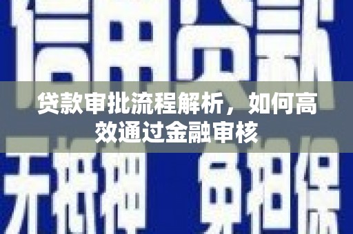 新林贷款审批流程解析，如何高效通过金融审核