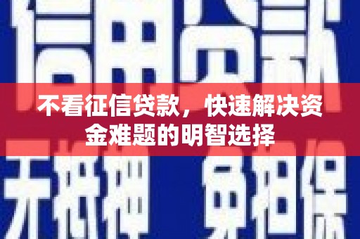 新林不看征信贷款，快速解决资金难题的明智选择