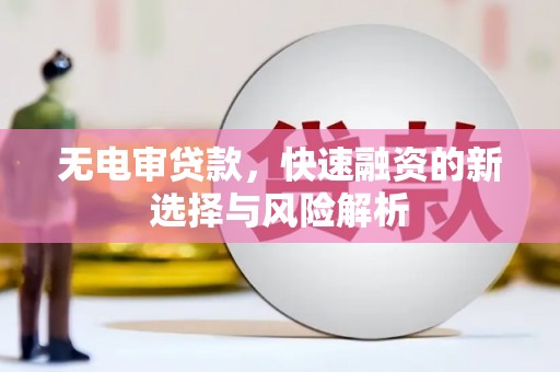 新林无电审贷款，快速融资的新选择与风险解析