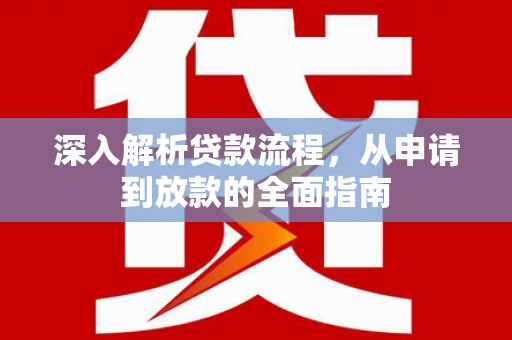 新林深入解析贷款流程，从申请到放款的全面指南