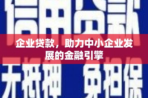 新林企业贷款，助力中小企业发展的金融引擎