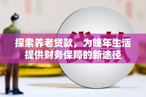 新林探索养老贷款，为晚年生活提供财务保障的新途径