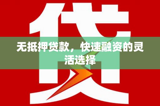 新林无抵押贷款，快速融资的灵活选择