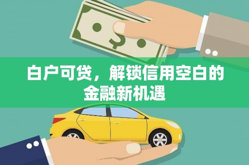 新林白户可贷，解锁信用空白的金融新机遇