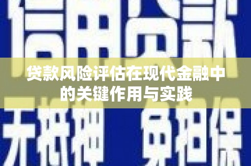 新林贷款风险评估在现代金融中的关键作用与实践