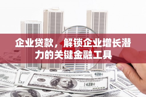 新林企业贷款，解锁企业增长潜力的关键金融工具