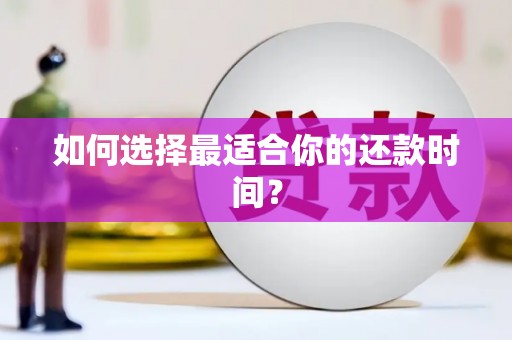 新林如何选择最适合你的还款时间？