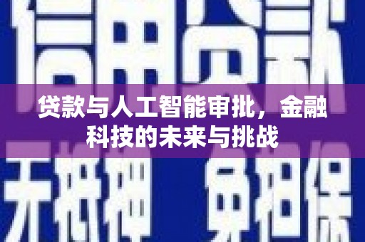 新林贷款与人工智能审批，金融科技的未来与挑战