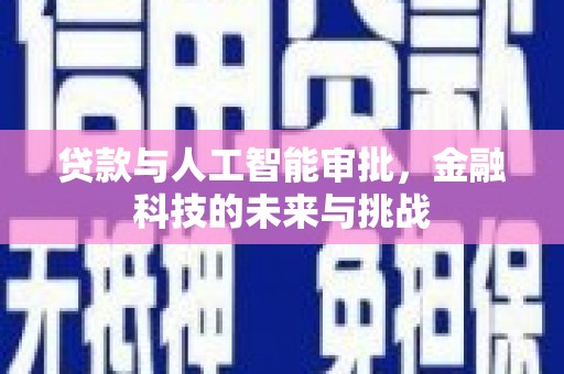 新林贷款与人工智能审批，金融科技的未来与挑战
