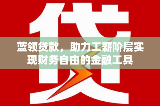 新林蓝领贷款，助力工薪阶层实现财务自由的金融工具