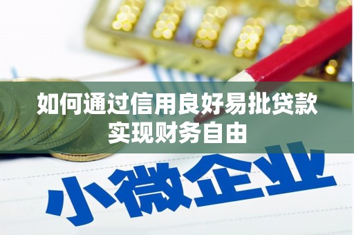新林如何通过信用良好易批贷款实现财务自由