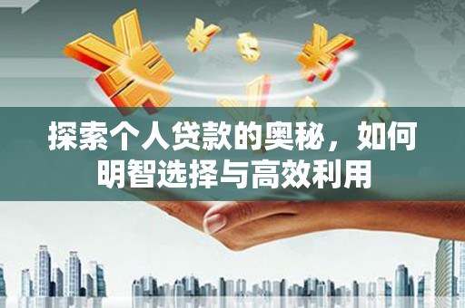 新林探索个人贷款的奥秘，如何明智选择与高效利用