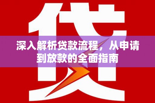 新林深入解析贷款流程，从申请到放款的全面指南