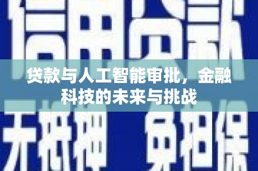 新林贷款与人工智能审批，金融科技的未来与挑战