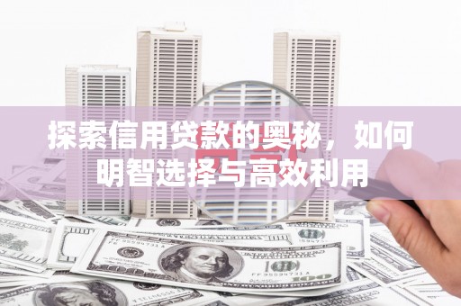 新林探索信用贷款的奥秘，如何明智选择与高效利用