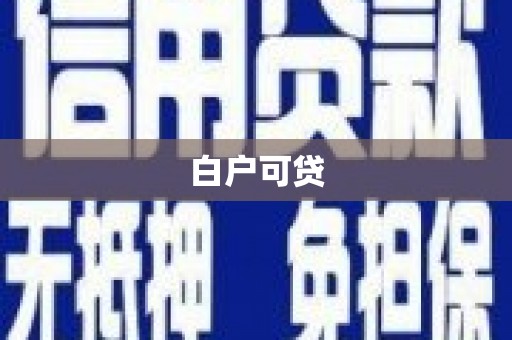 新林白户可贷