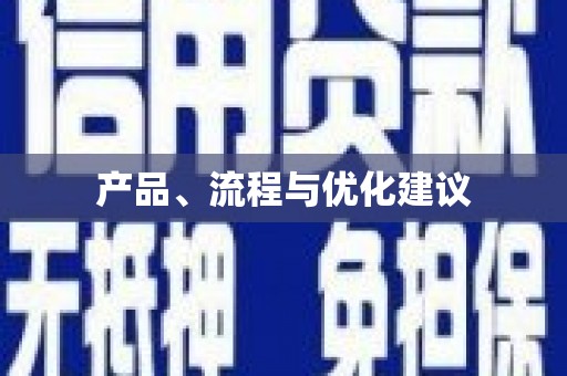 新林产品、流程与优化建议